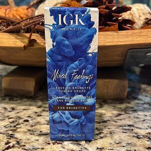 IGK MIXED FEELINGS BRUNETTE blue pigment toning drops brand new in box